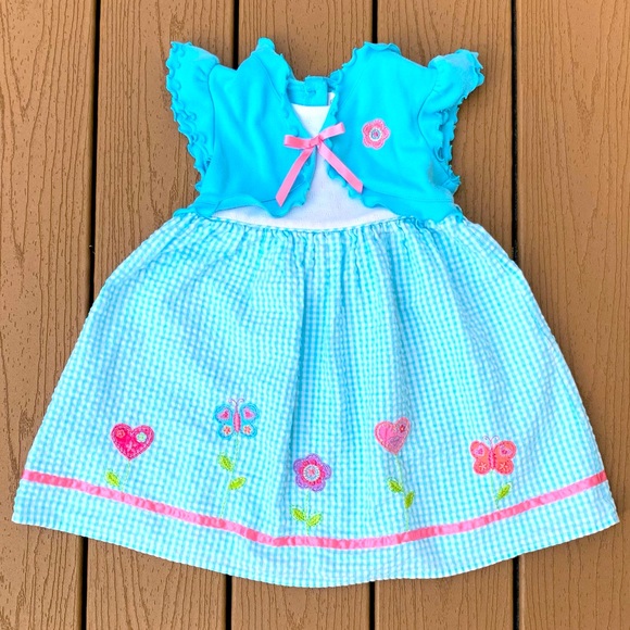 Youngland Dresses 5 For 25 Little Girls Gingham Embroidered Dress